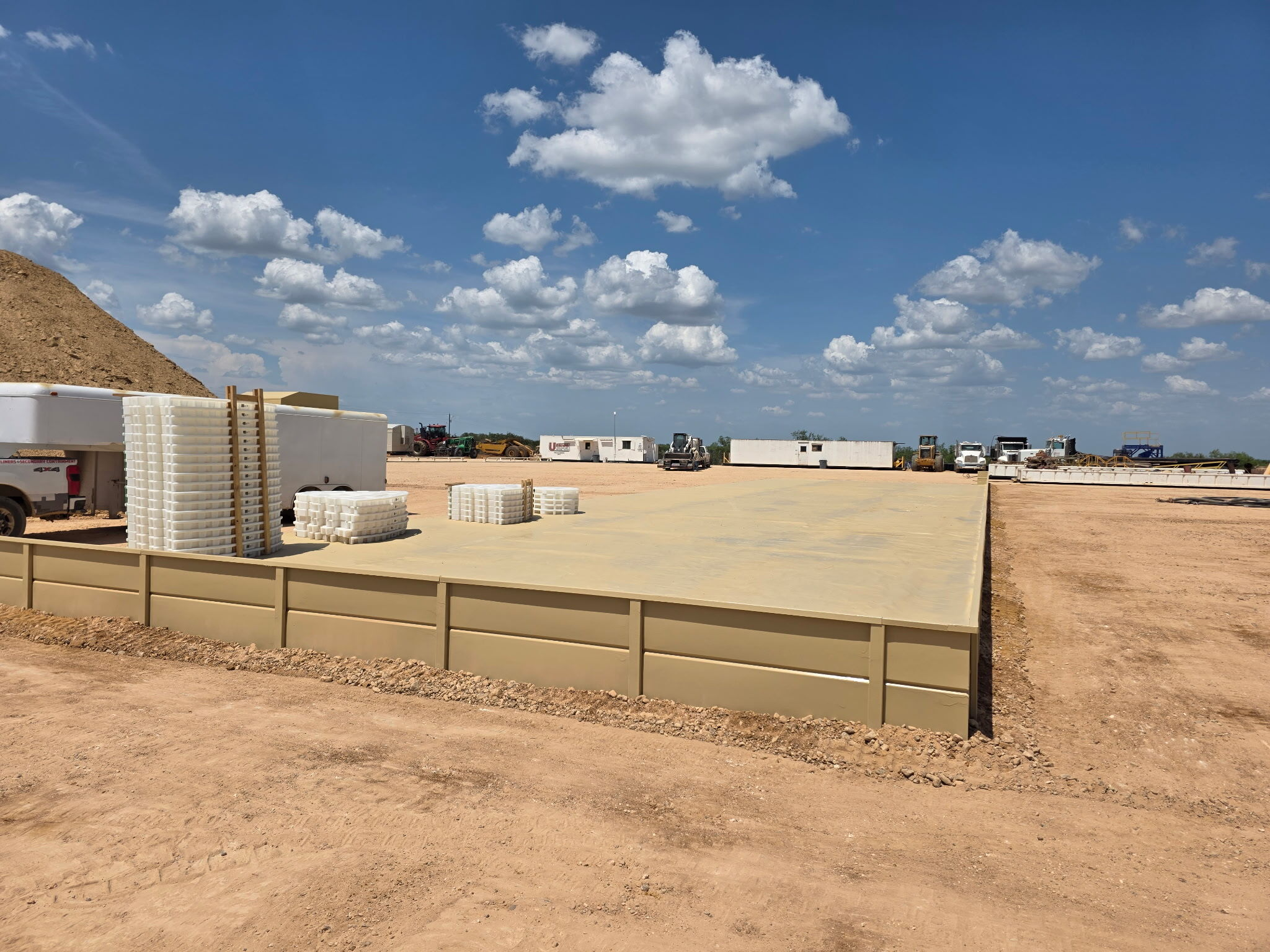 Crew performing Additional Services on a prepared industrial property in Midland - TX during active site work